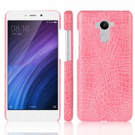 Кожаный чехол-накладка с имитацией кожи крокодила для Xiaomi Redmi 4 Pro / Redmi 4 Prime Розовый