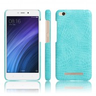 Кожаный чехол-накладка с имитацией кожи крокодила для Xiaomi Redmi 4a Бирюзовый