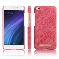 Кожаный чехол-накладка с имитацией кожи крокодила для Xiaomi Redmi 4a Розовый