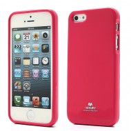 TPU чехол Mercury Jelly Color series для Apple iPhone 5/5S/SE Малиновый