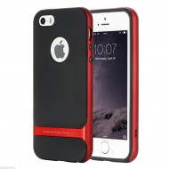 TPU+PC чехол Rock Royce Cross Series для Apple iPhone 5/5S/SE Черный / Красный