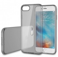 TPU чехол ROCK Slim Jacket для Apple iPhone 7 (4.7") Черный / Transparent black с заглушкой