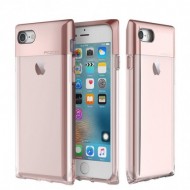 TPU+PC чехол Rock Crystal Series для Apple iPhone 7 plus (5.5") Розовый / Transparent pink