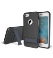 TPU+PC чехол Rock Royce Series с функцией подставки для Apple iPhone 7 plus (5.5") Синий / Navy Blue