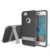 TPU+PC чехол Rock Royce Series с функцией подставки для Apple iPhone 7 plus (5.5") Черный / Серый