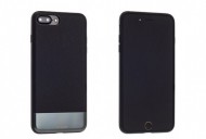 Кожаная накладка с металлической вставкой ROCK Elite Series для Apple iPhone 7 plus (5.5") Черный / Black