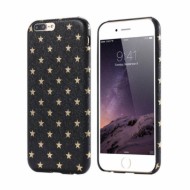 Чехол с имитацией кожи Stars для Apple iPhone 7 plus (5.5") Черный