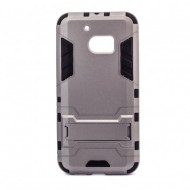 Ударопрочный чехол-подставка Transformer для HTC 10 / 10 Lifestyle с мощной защитой корпуса Металл / Gun Metal