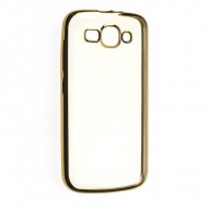 TPU чехол с глянцевой окантовкой Huawei Ascend Y625 Золотой