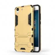 Ударопрочный чехол-подставка Transformer для Huawei Y6 II с мощной защитой корпуса Золотой / Champagne Gold