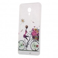 TPU чехол Cute Print для Meizu M3 Note Pair on bike