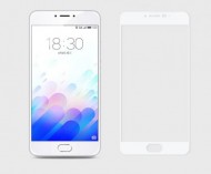 Защитное стекло 3D CP+ на весь экран (цветное) для Meizu M3 Note Белый