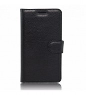 Кожаный чехол (книжка) Wallet с визитницей для Meizu M3 Note Черный