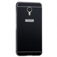 Металлический бампер с акриловой вставкой с зеркальным покрытием для Meizu M3 Note Черный