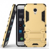 Ударопрочный чехол-подставка Transformer для Meizu M3e с мощной защитой корпуса Золотой / Champagne Gold