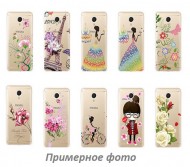 TPU чехол Cute Print для Meizu M5 Girl (Butterfly dress)