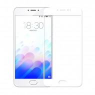 Защитное цветное стекло для Meizu M5s (в упаковке) Белый
