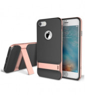 TPU+PC чехол Rock Royce Series с функцией подставки для Apple iPhone 7 (4.7") Розовый / Rose Gold