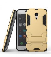 Ударопрочный чехол-подставка Transformer для Meizu MX6 с мощной защитой корпуса Золотой / Champagne Gold