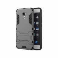 Ударопрочный чехол-подставка Transformer для Meizu Pro 6 Plus с мощной защитой корпуса Металл / Gun Metal
