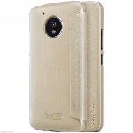 Кожаный чехол (книжка) Nillkin Sparkle Series для Motorola Moto G5 Золотой