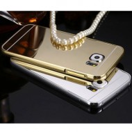 Металлический бампер с акриловой вставкой с зеркальным покрытием для Samsung G950 Galaxy S8 Золотой