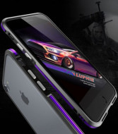 Алюминиевый бампер Luphie Blade Sword для Apple iPhone 7 (4.7") Черный / Фиолетовый