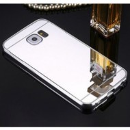 Металлический бампер с акриловой вставкой с зеркальным покрытием для Samsung G955 Galaxy S8 Plus Серебряный