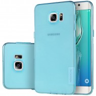 TPU чехол Nillkin Nature Series для Samsung Galaxy S6 Edge Plus Голубой (прозрачный)