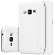 Кожаный чехол (книжка) Nillkin Sparkle Series для Samsung J120F Galaxy J1 (2016) Белый