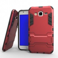 Ударопрочный чехол-подставка Transformer для Samsung J500H Galaxy J5 с мощной защитой корпуса Красный / Dante Red