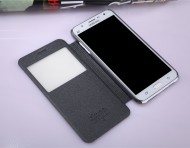 Кожаный чехол (книжка) Nillkin Sparkle Series для Samsung J700H Galaxy J7 Черный