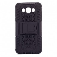 Противоударный двухслойный чехол Shield для Samsung J710F Galaxy J7 (2016) с подставкой Черный