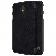 Кожаный чехол (книжка) Nillkin Qin Series для Samsung J730 Galaxy J7 (2017) Черный