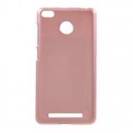 TPU чехол Mercury iJelly Metal series для Xiaomi Redmi 3 Pro / Redmi 3s Rose Gold