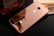 Металлический бампер с акриловой вставкой с зеркальным покрытием для Xiaomi Redmi 4 Pro / 4 Prime Розовый