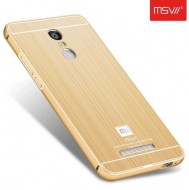 Металлический бампер с акриловой вставкой Msvii для Xiaomi Redmi Note 3 / Redmi Note 3 Pro Золотой