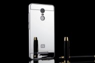 Металлический бампер с акриловой вставкой с зеркальным покрытием для Xiaomi Redmi Note 3 / Pro Серебряный