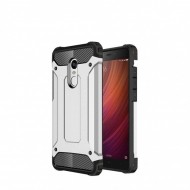 Бронированный противоударный TPU+PC чехол Immortal для Xiaomi Redmi Note 4 Серебряный