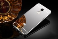 Металлический бампер с акриловой вставкой с зеркальным покрытием для Xiaomi Redmi Note 4 Серебряный