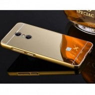 Металлический бампер с акриловой вставкой с зеркальным покрытием для Xiaomi Redmi Note 4X Золотой