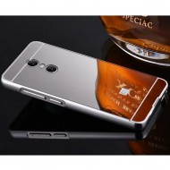 Металлический бампер с акриловой вставкой с зеркальным покрытием для Xiaomi Redmi Note 4X Серебряный
