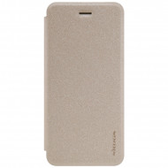 Кожаный чехол (книжка) Nillkin Sparkle Series для Apple iPhone 7 (4.7") Золотой