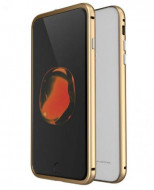 Металлический бампер Luphie с акриловой вставкой для Apple iPhone 7 (4.7") Золотой / Белый