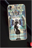 Тонкий силиконовый чехол "Всевидящее око" с прозрачными краями для Apple iPhone 7 (4.7") Девушка
