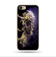 Тонкий силиконовый чехол "Космические животные" с прозрачными краями для Apple iPhone 7 (4.7") Лев