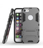 Ударопрочный чехол-подставка Transformer для Apple iPhone 7 (4.7") с мощной защитой корпуса Металл / Gun Metal