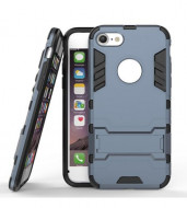 Ударопрочный чехол-подставка Transformer для Apple iPhone 7 (4.7") с мощной защитой корпуса Серый / Metal slate